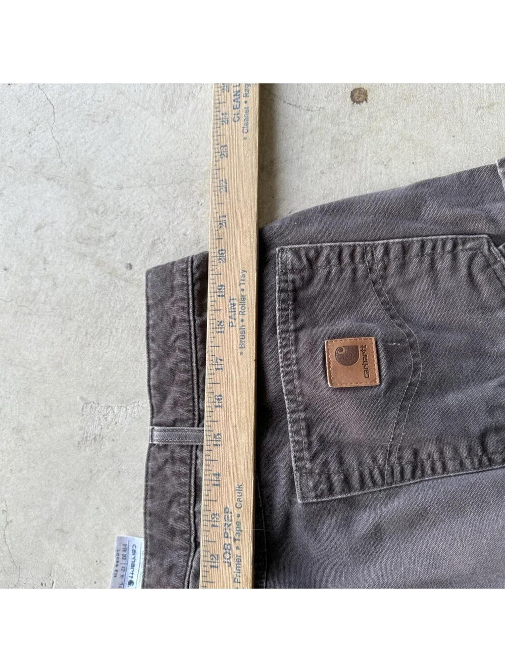 Carhartt Pants Mens 42x34 Brown Loose Fit Carpenter Canvas Workwear